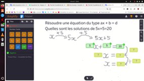 résolution équation du type ax + b = d