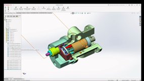 simu pompe pistons axiaux 2 Ajouter un moteur mettre en mouvement